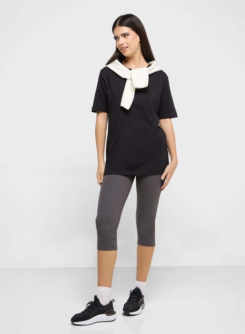 جينجر بيسيكس تيشيرت أوفر سايز بياقة دائرية - Image 4